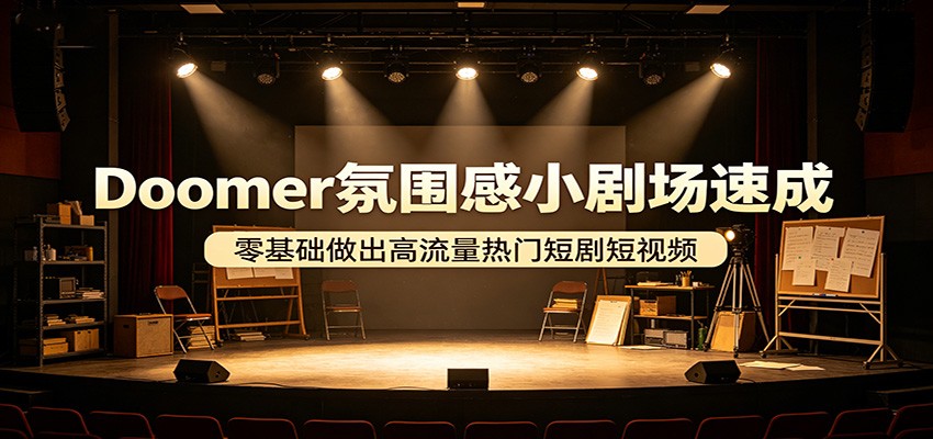 Doomer氛围感小剧场速成，零基础做出高流量热门短剧短视频-软件天堂-专注分享