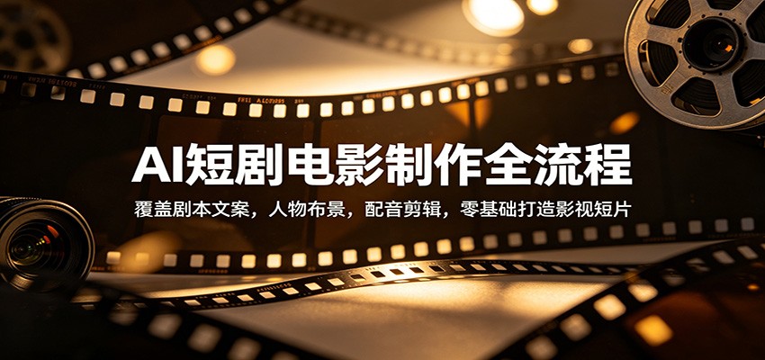 AI短剧电影制作全流程：覆盖剧本文案，人物布景，配音剪辑，零基础打造影视短片-软件天堂-专注分享