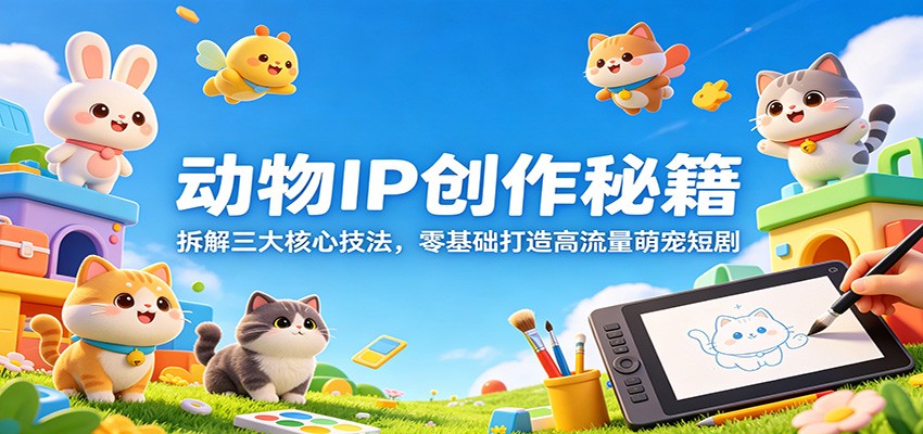 动物IP创作秘籍：拆解三大核心技法，零基础打造高流量萌宠短剧-软件天堂-专注分享