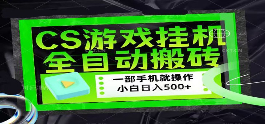 CSGO游戏挂机捡漏搬砖,超稳定的项目,带领1000+小白实现日入500+-软件天堂-专注分享