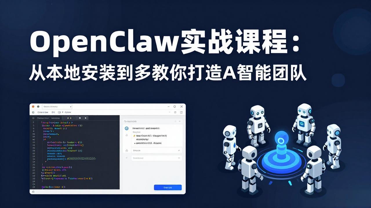 OpenClaw实战课程：从本地安装到多Agent协同，手把手教你打造AI智能团队-软件天堂-专注分享