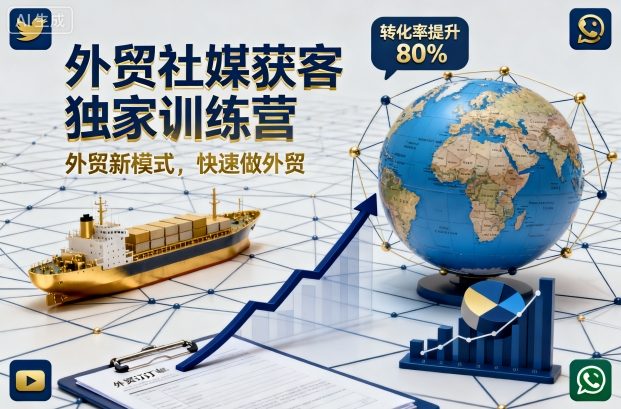 外贸社媒获客独家训练营，外贸新模式，快速做外贸（更新26年3月）-软件天堂-专注分享